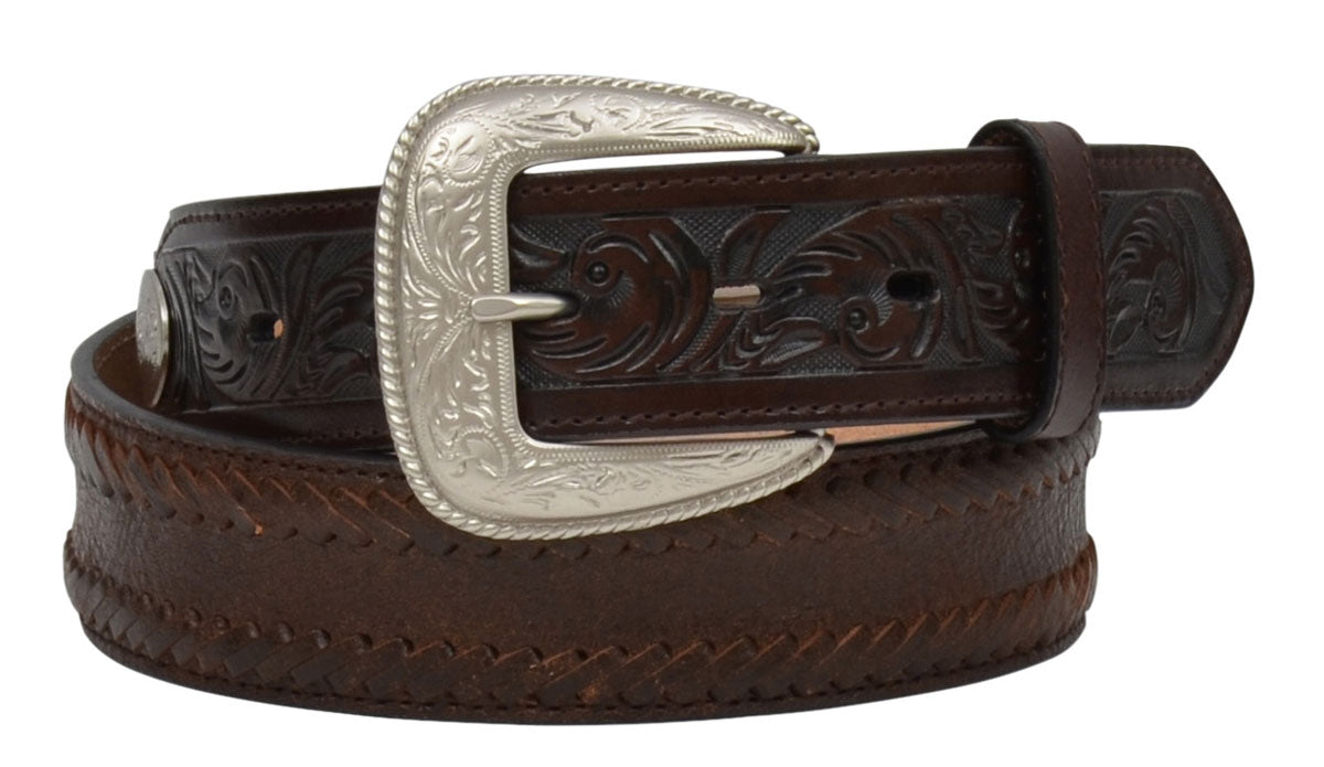 1 1/2" Brown Tumble with Floral Accents