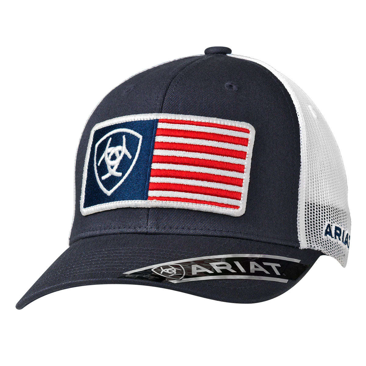 Ariat Mens Rfit USA Flag Patch Navy