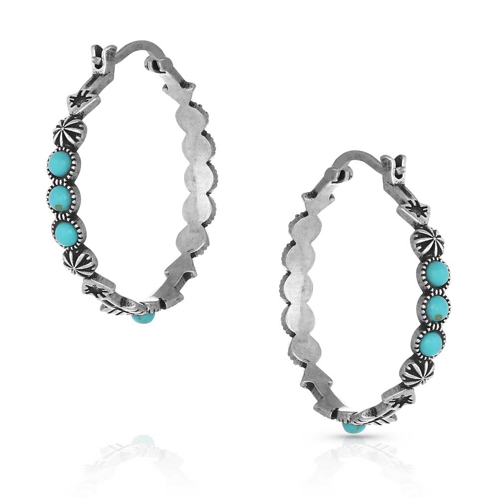 Round Turquoise Hoop