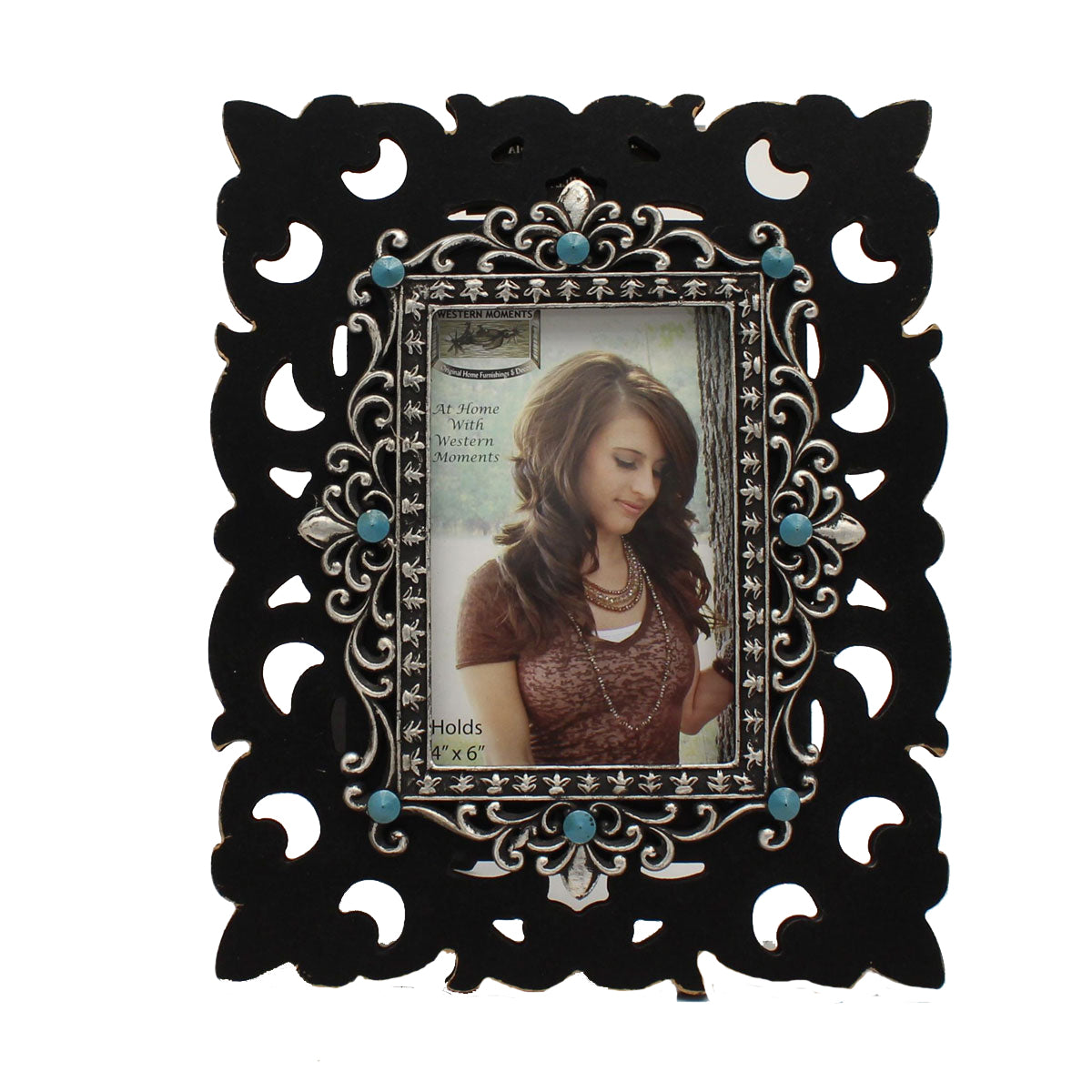 Frame Scroll Turquoise Stone