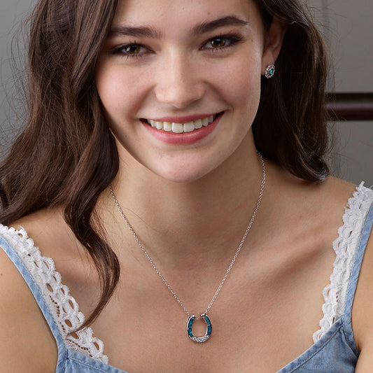 Opal Inlay Horseshoe