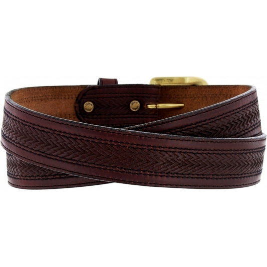 Oil Tan Embossed w/ Stitching