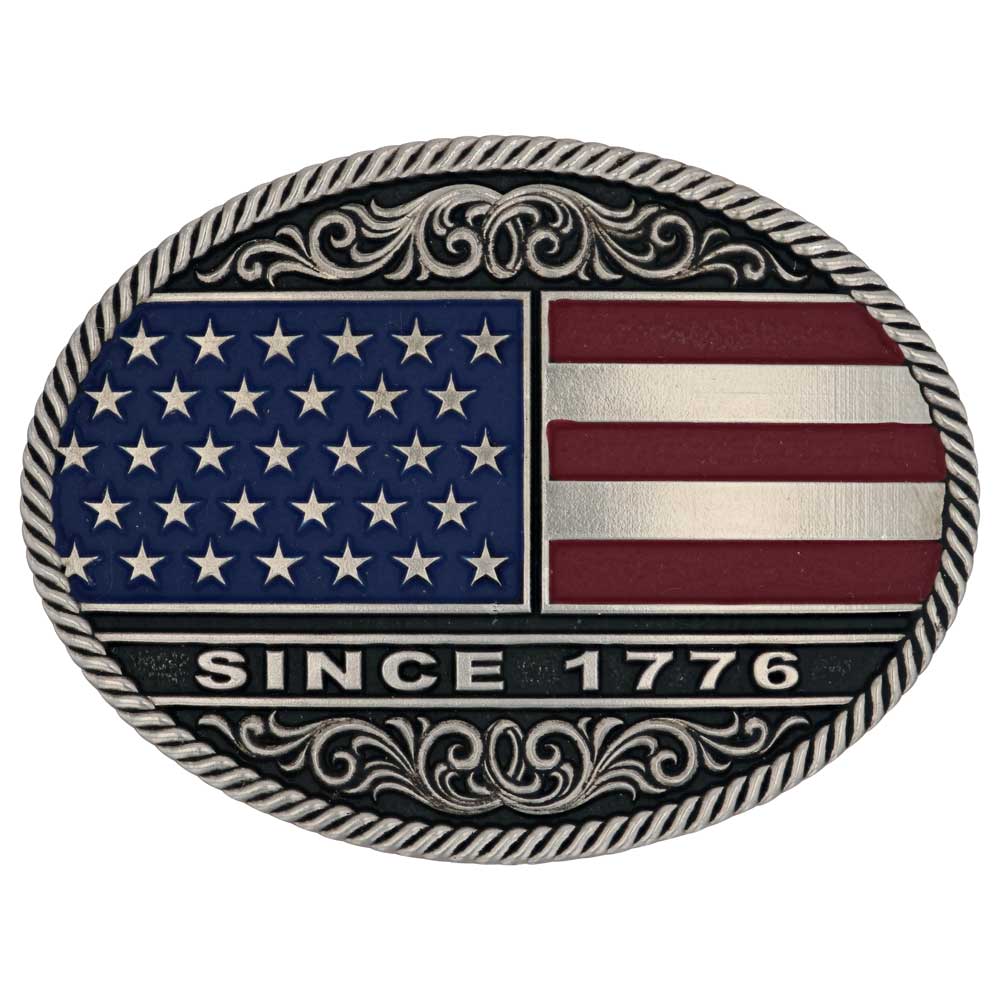 Trimmed Circular American Flag
