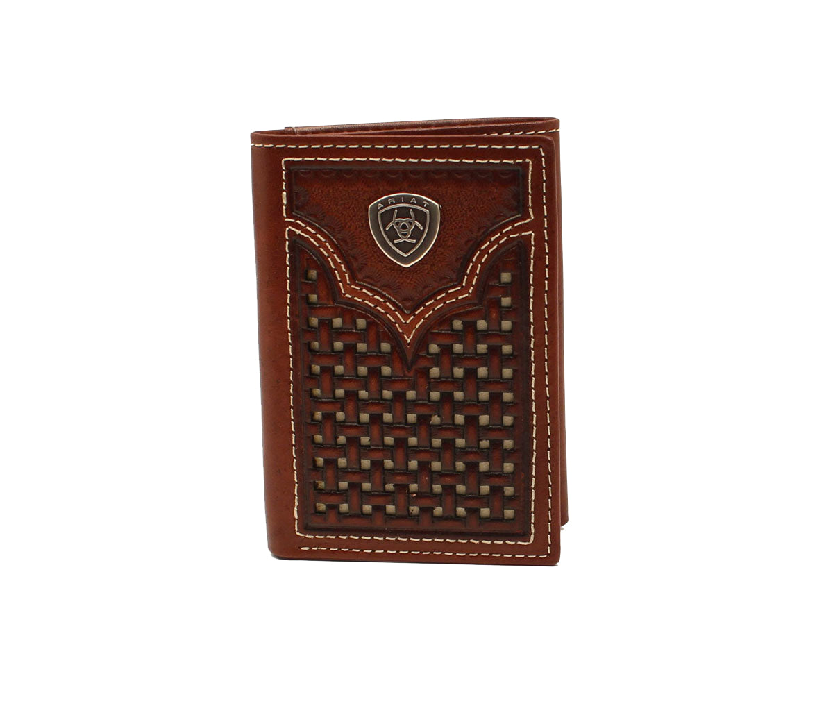 Ariat Trifold Wallet Trifold Basketweave
