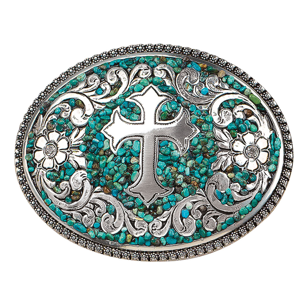 Blazin Roxdx Turquoise Stone Cross