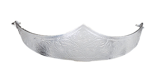 Silver Engraved Heel Cap